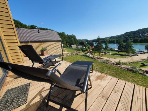 Ostrzycki Las domki nad jeziorem -balia-sauna-prywatny pomost, Book Feriehus Pierszczewko Pomerania