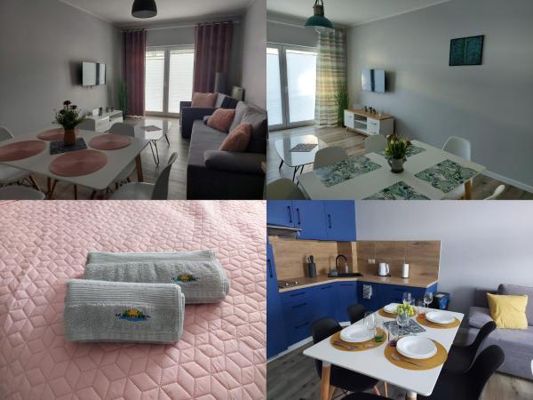 Apartamenty z tarasami "Miętowy spokój 15" "Romantyczna szarość 16" "Niebieska elegancja 17" maksymalnie dla 6 osób, Book Lejlighed Hoteller i West Pomerania med pool, Swimmingpool