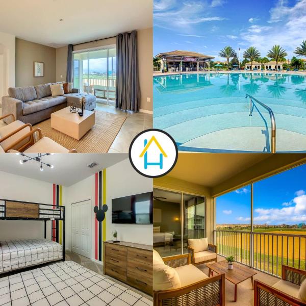 Splendid Thematic 3BR with Garage & Waterpark, Book Feriehus Kissimmee hoteller med pool, Swimmingpool