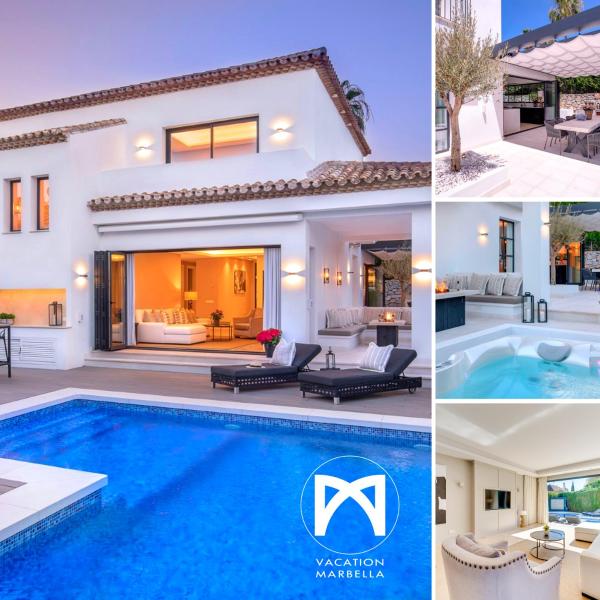 VACATION MARBELLA I Villa Lina, Golf Valley, Private Heated Pool, Jacuzzi, Gated Community, Close to Puerto Banus, Book Villa Hoteller i Costa del Sol med pool, Swimmingpool