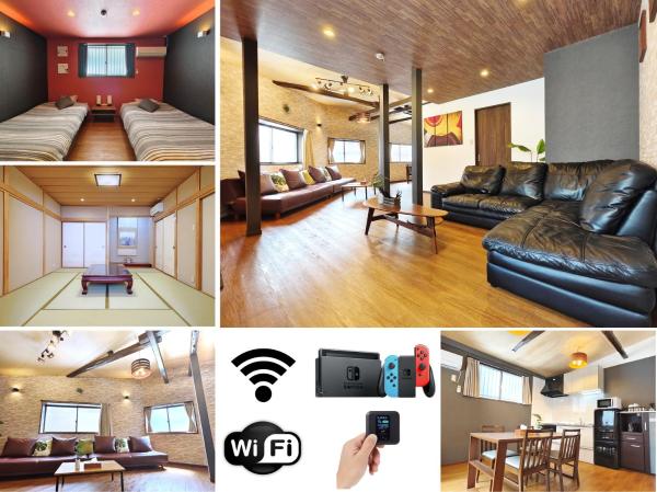 清潔#快適#広々なんば駅徒歩8分#9名宿泊可#Wi-Fiswitch#大画面TV, Book Villa Sakai 