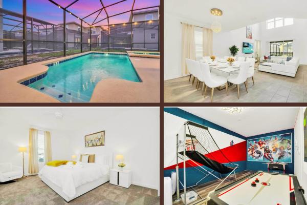 Elegant Brand New 5 BD Villa/Games Room/Pool, Book  Kissimmee Kissimmee