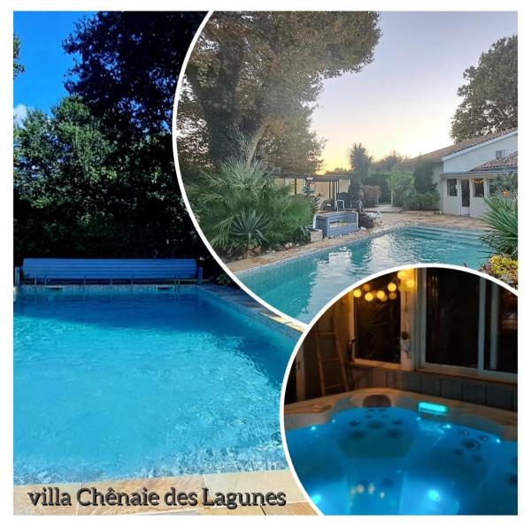 Villa Chênaie des Lagunes Piscine Sauna & Spa, Book  Saint-Magne 