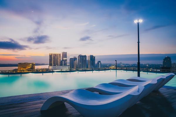 Hotel Serviced Condo Unique Infinity Pool with Mekong River View, Book  Phnom Penh 