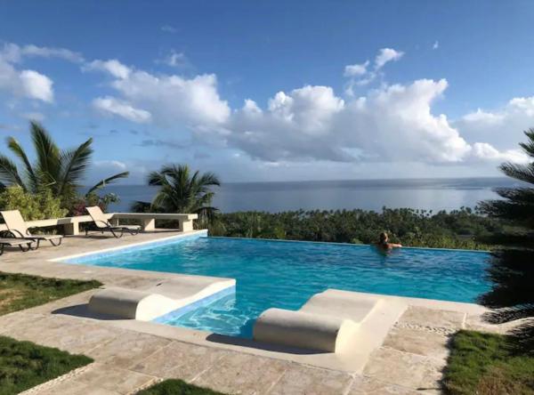 Villa with Stunning Ocean View, Infinity pool, Book  Las Terrenas Samana