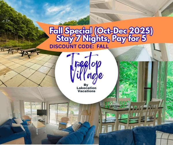 Treehouse Treetop Village106-3Bed3BAPools-8PP, Book  Four Seasons 