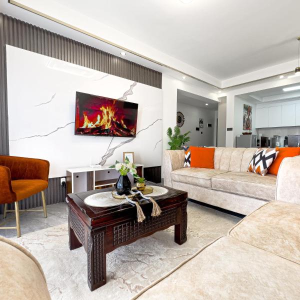 newly furnished three bedroom apartment with swimming pool fully equipped gym children playground ample parking space and unbeatable scenic city views, Book  Nairobi Hoteller...