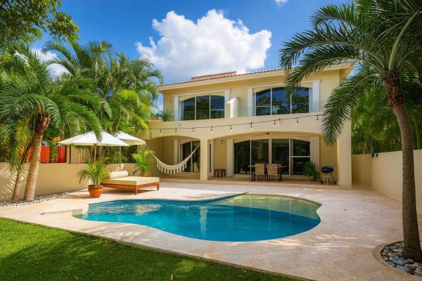 7BR Private Jacuzzi & Pool Villa Sleeps 16 Walk to Beach Lagoon and Golf, Book  Puerto Aventuras 