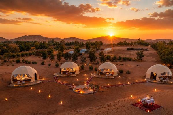 Luxury Sahara Desert Dome Camp Erg Chebbi Merzouga, Book  Merzouga 