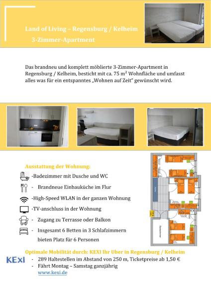 Land of Living 3 Zimmerapartment für bis zu 6 Personen, Book Lejlighed Bayern hoteller med parkering, Parkering