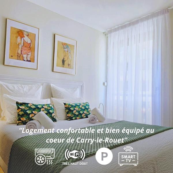 T2 Cosy Centre Ville - Lit Queen size - 1 place de parking offerte, Book  Carry-le-Rouet Carros