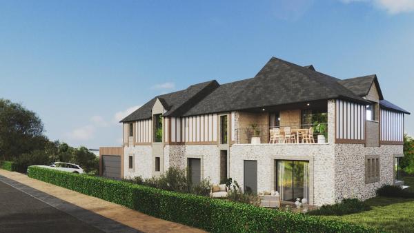 Luxury Villa 5Stars Sea View, Pool, Near Deauville, Book  Lower Normandy hoteller med parkering, Parkering
