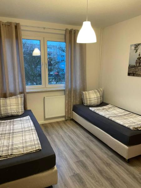 Zweibettzimmer für Monteure in Dessau 3-Zimmer-Wohnung mit Gemeinschaftsküche und -Bad, Book  Mildensee Sachsen-Anhalt