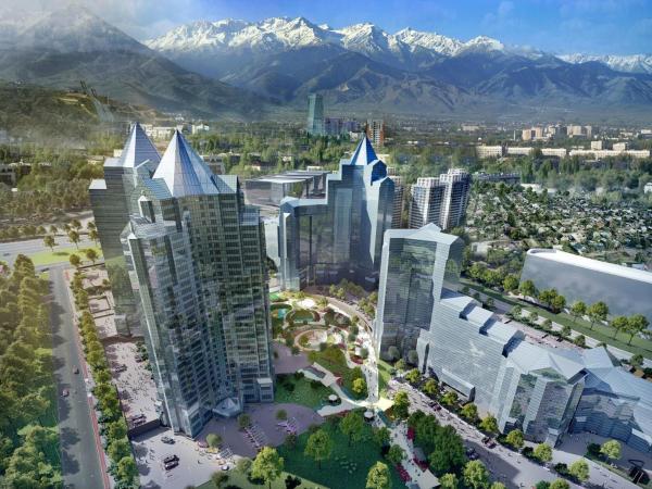 1 комнатная стильная новая в центре города, Book  Almaty Kasakhstan, nær Almaly Metro Station