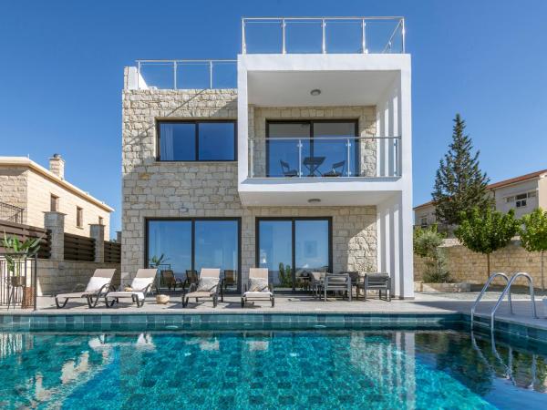 Private Sea-View Villas with Pools, Book  Peristerona Pafos